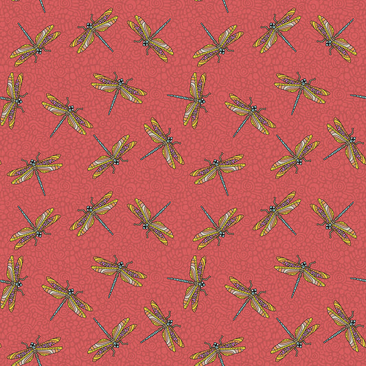 Small Wonders by Valentina Harper : Dragonfly Wonder Persimmon 16504-23