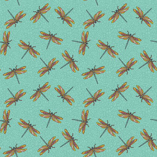Small Wonders by Valentina Harper : Dragonfly Wonder Turquoise 16504-82