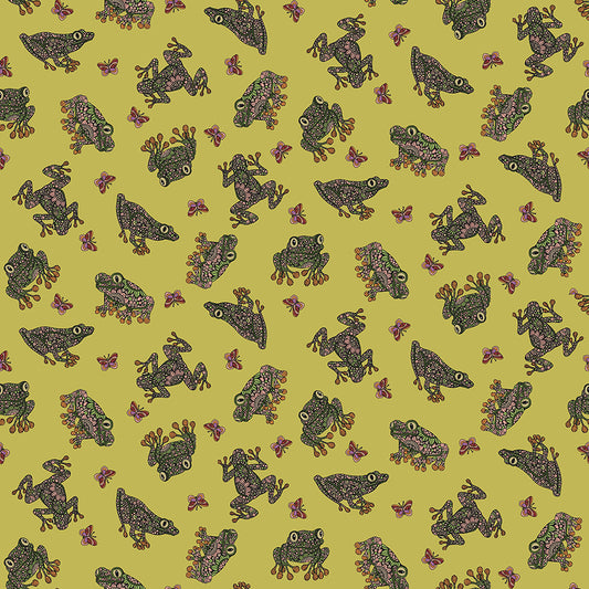Small Wonders by Valentina Harper : Frog Wonders Lime 16503-44