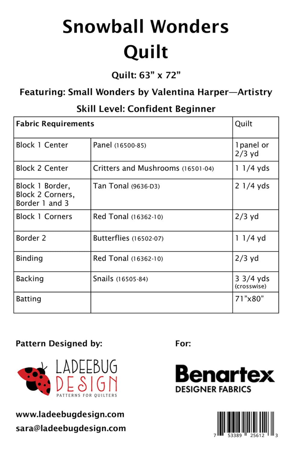 Small Wonders by Valentina Harper : Snowball Wonders Quilt Kit