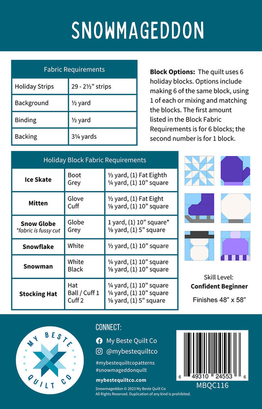 Snowmageddon Quilt Pattern by My Beste Quilt Co.