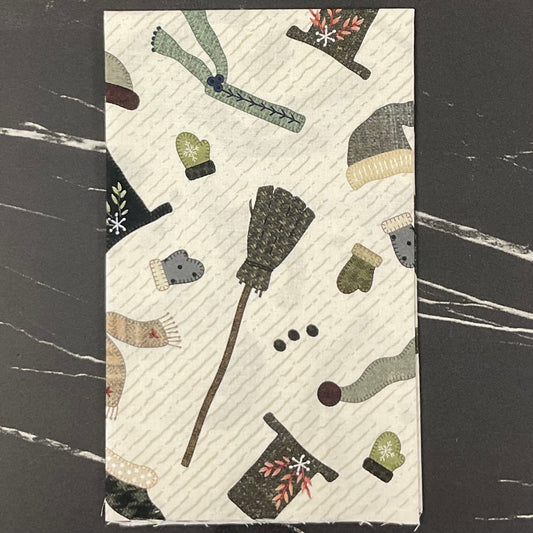 Snowy Days & Frosty Nights by Kathi Campbell : Snowman Accessories Cream 8460-14