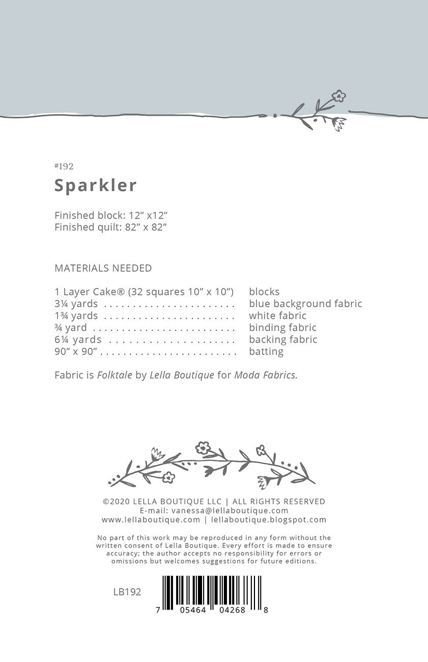 Sparkler Quilt Pattern by Lella Boutique
