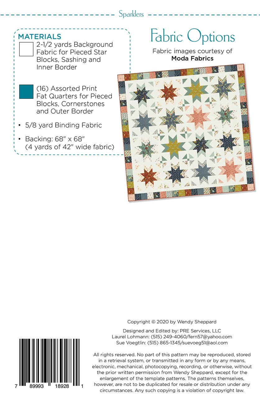 Sparklers Quilt Pattern by Wendy Sheppard