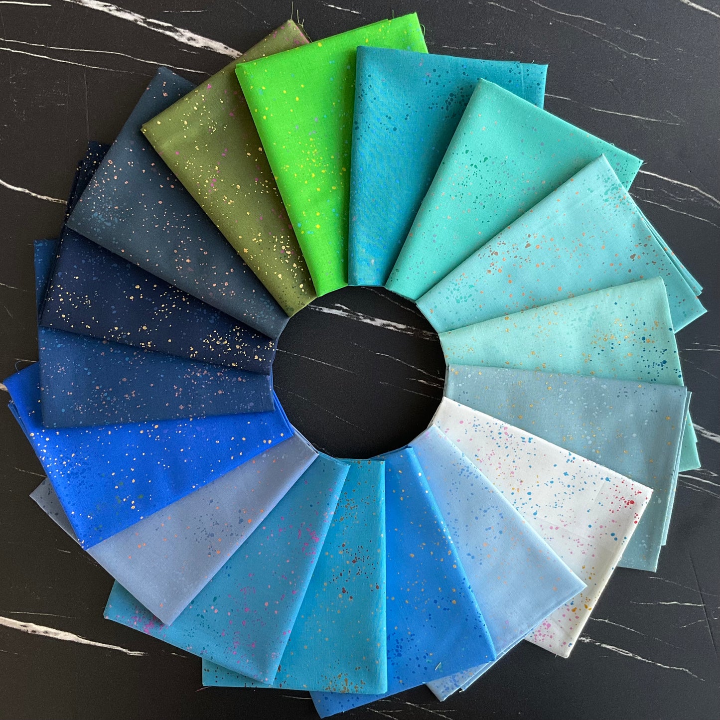 Speckled by Rashida Coleman Hale - Fabric Bundles Blues & Greens