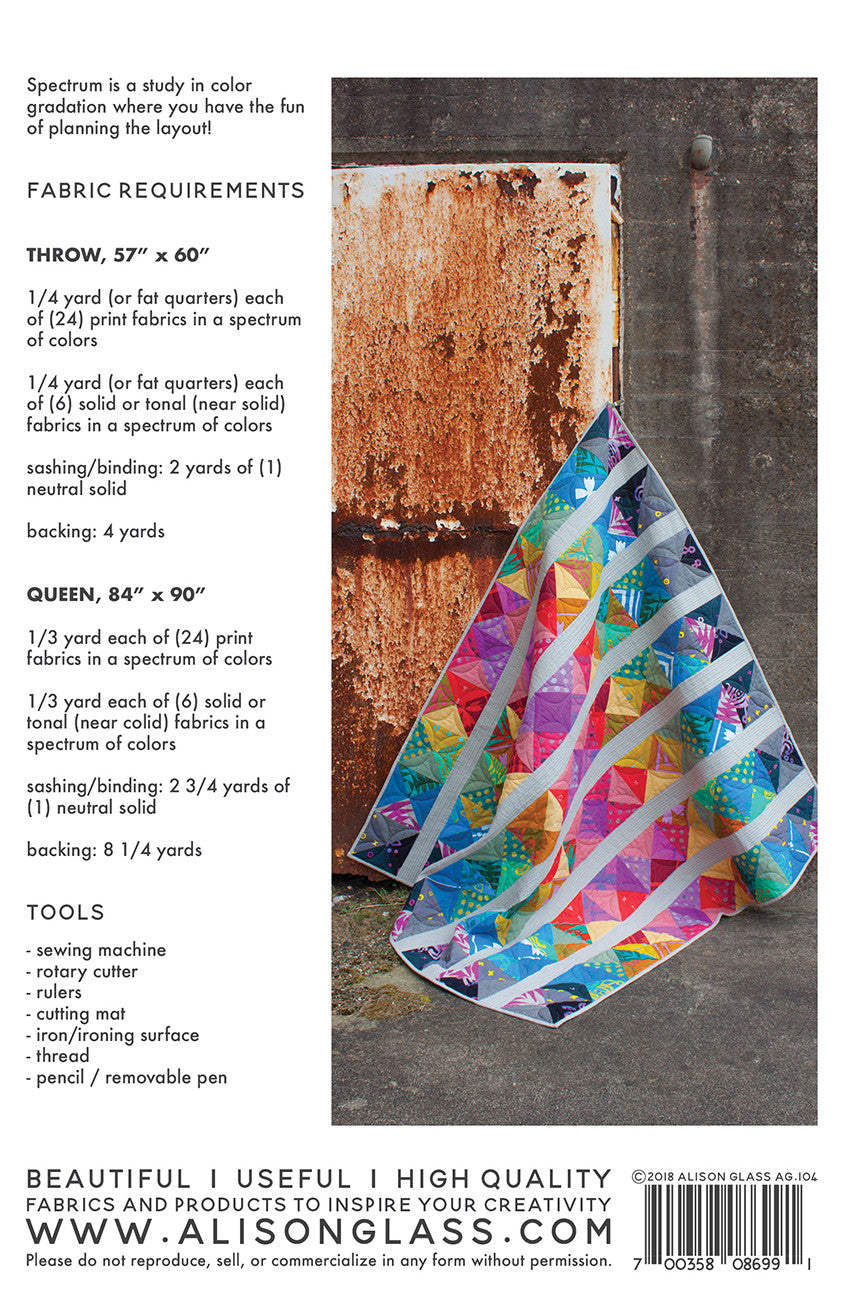 Spectrum Quilt Pattern by Alison Glass