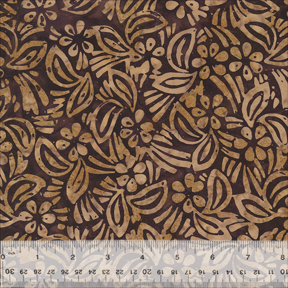Splendor Quiltessentials 7 Batiks by Anthology Fabrics : Hibiscus Mocha 445Q-5