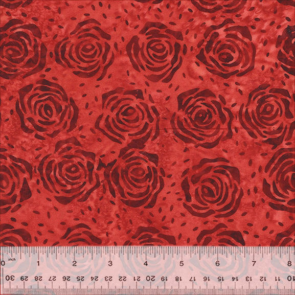 Splendor Quiltessentials 7 Batiks by Anthology Fabrics : Roses Valentine 446Q-1