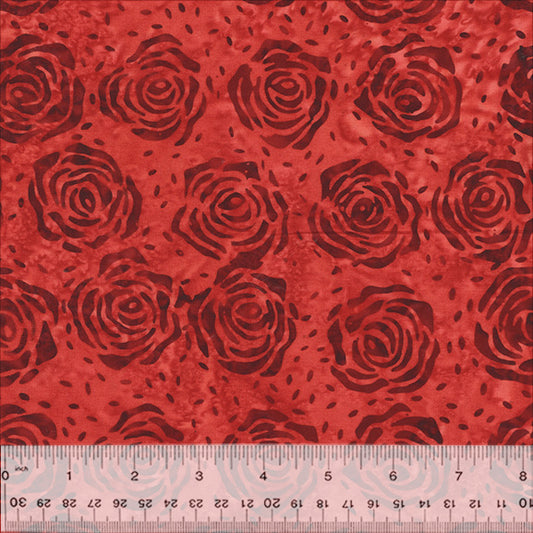 Splendor Quiltessentials 7 Batiks by Anthology Fabrics : Roses Valentine 446Q-1