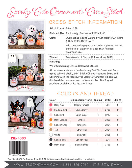 Spooky Cute Ornaments Cross Stitch Pattern # ISE-4063 - Special Order