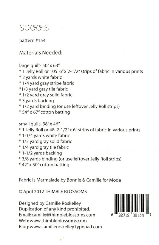 Spools Quilt Pattern by Thimble Blossoms