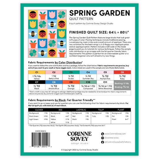 Spring Garden Applique Quilt Pattern by Corinne Sovey