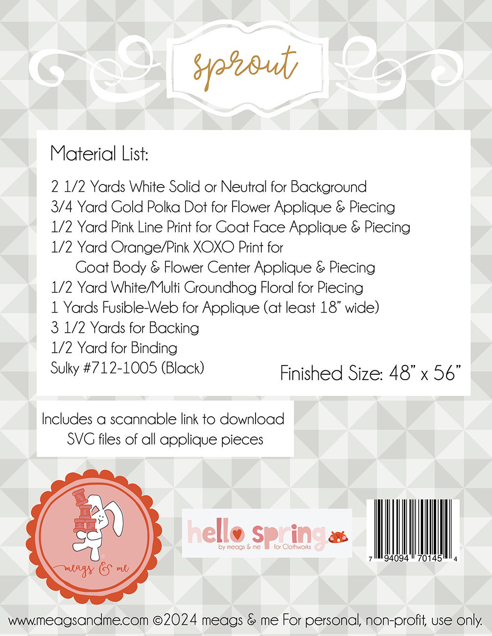 Sprout # MAMP186 - Special Order