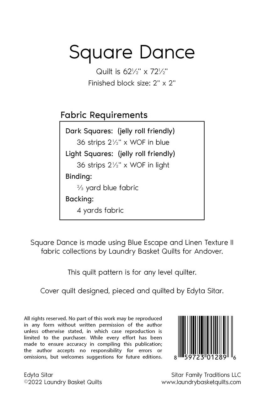 Square Dance Quilt Pattern by Laundry Basket Quilts