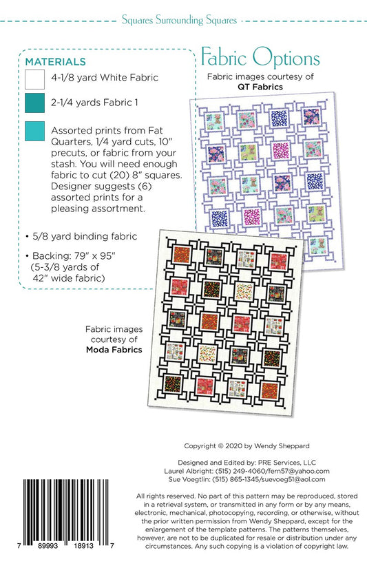 Squares Surrounding Squares Quilt Pattern by Wendy Sheppard