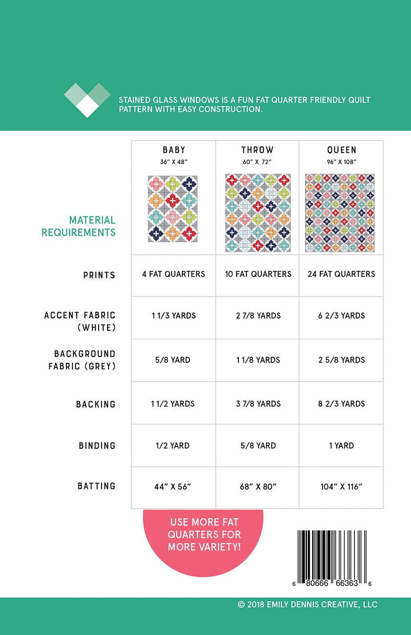 Stained Glass Windows Quilt Pattern by Quilty Love