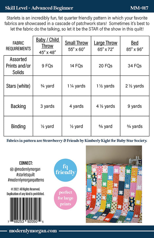 Starlets Quilt Pattern by Modernly Morgan