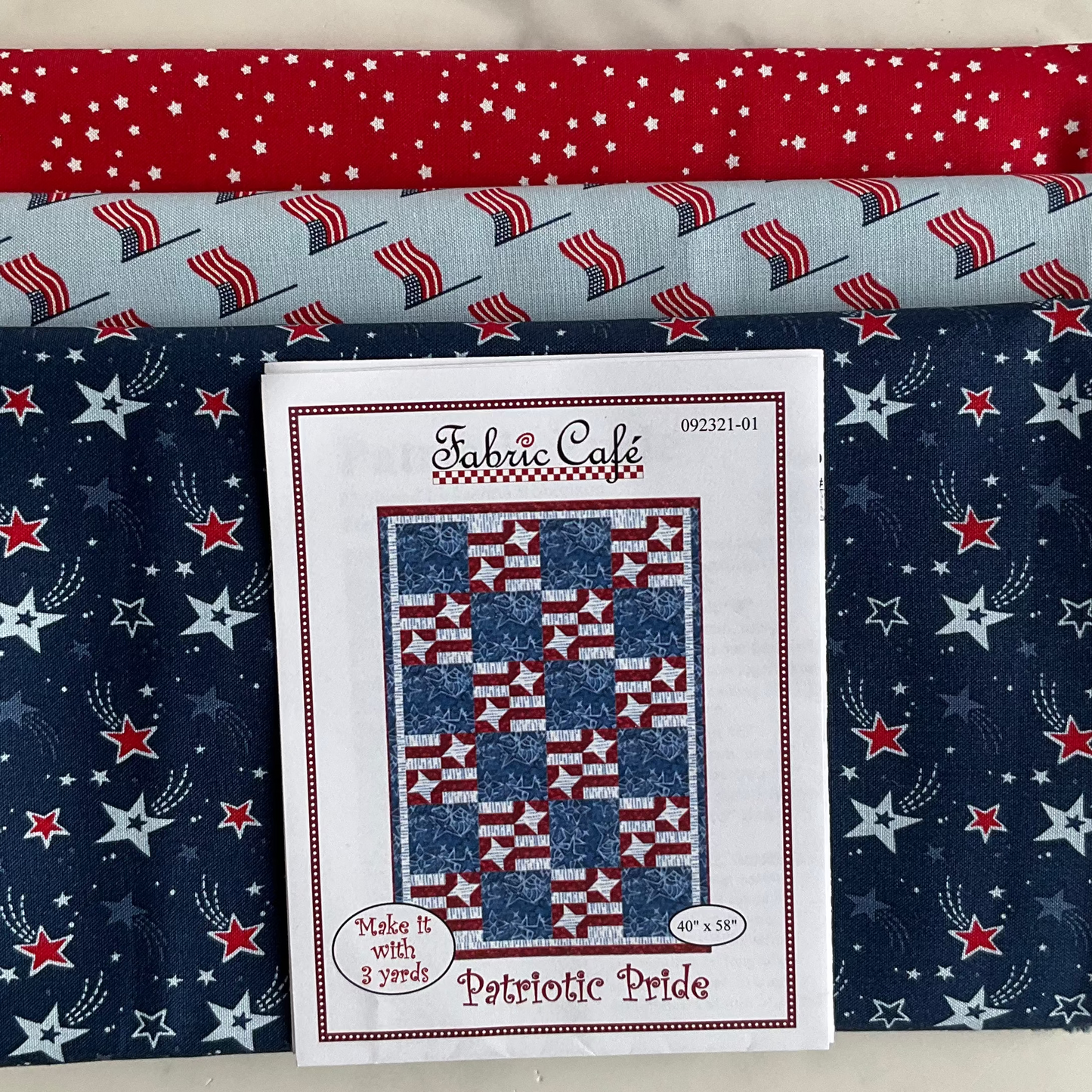 Stars and Stripes Forever by Lori Whitlock - Patriotic Pride 3 Yard Quilt Kit