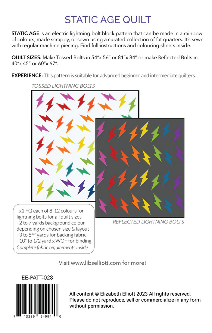 Static Age Quilt by Libs Elliott # STATIC-O- Special Order