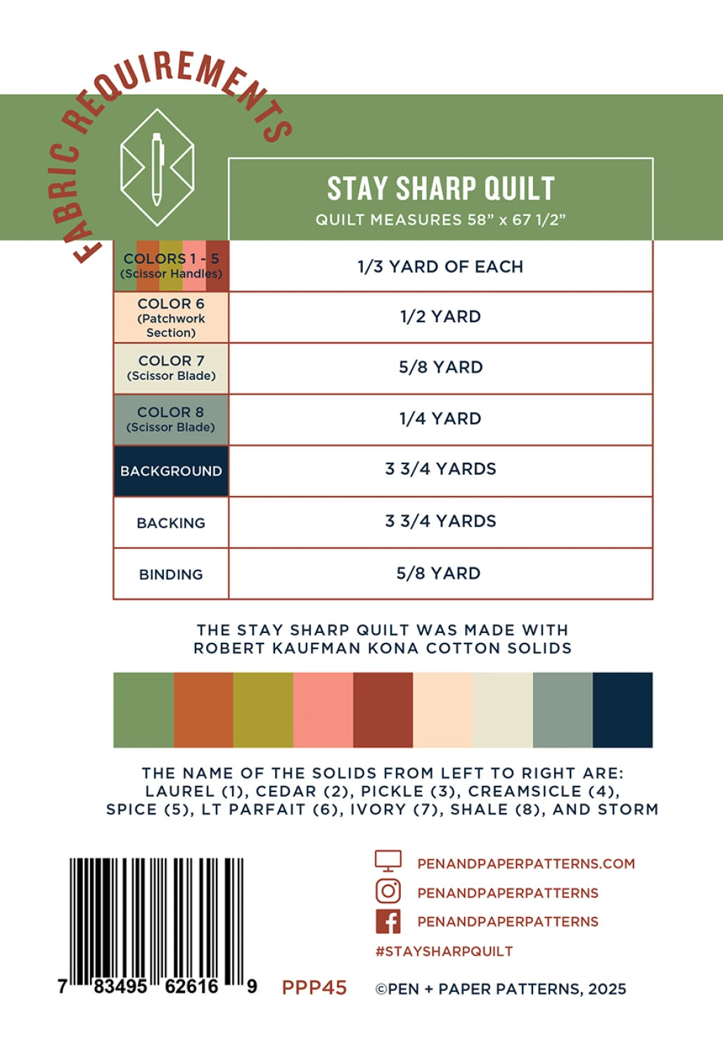 Stay Sharp Quilt Pattern by Pen + Paper Patterns