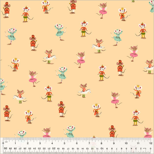 Studio Edit by Heather Ross - Nutcracker Mice Peach 50166D-3