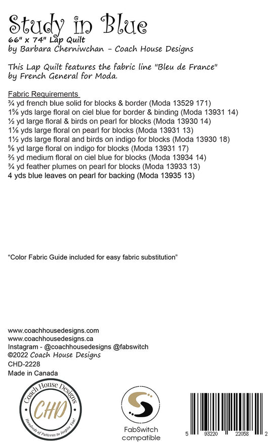 Study in Blue # CHD-2228 -Special Order