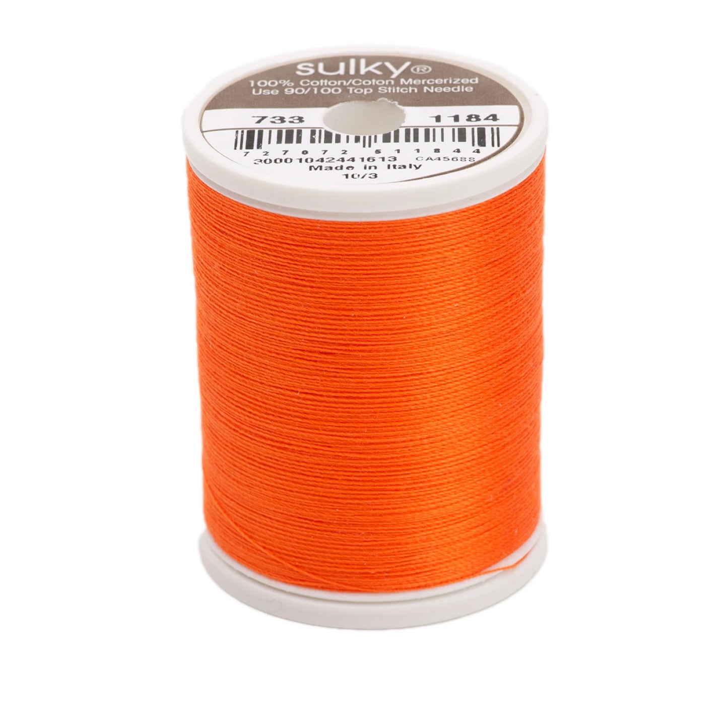 Sulky Cotton Thread 30wt 400d 500yds Orange Red # 733-1184