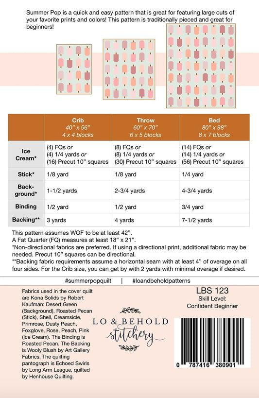 Summer Pop Quilt Pattern by Lo & Behold Stitchery