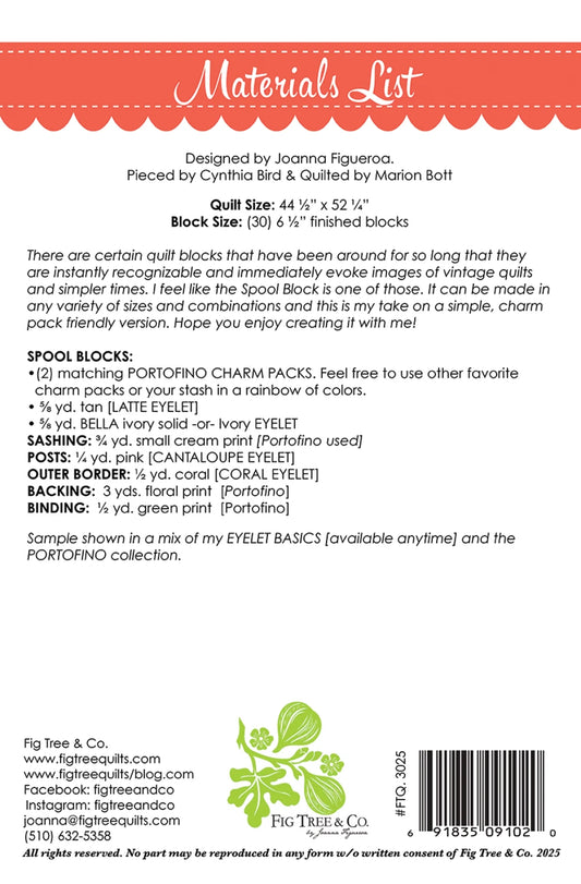 Summer Spools Quilt Pattern by Fig Tree & Co.