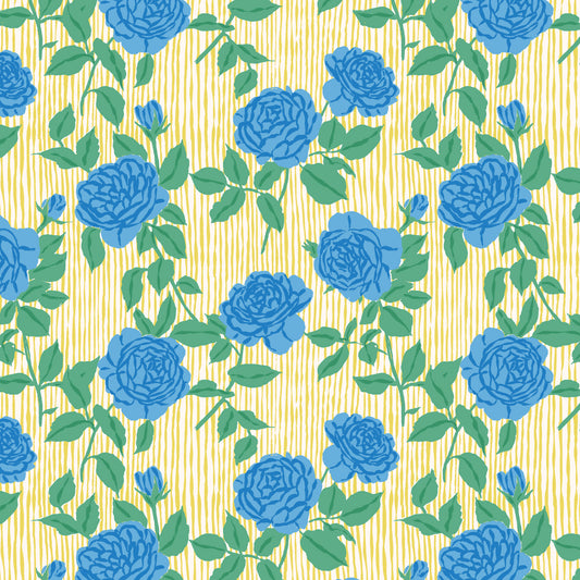 Summer's End by Emily Taylor : Rain Roses Yellow/Blue 229739