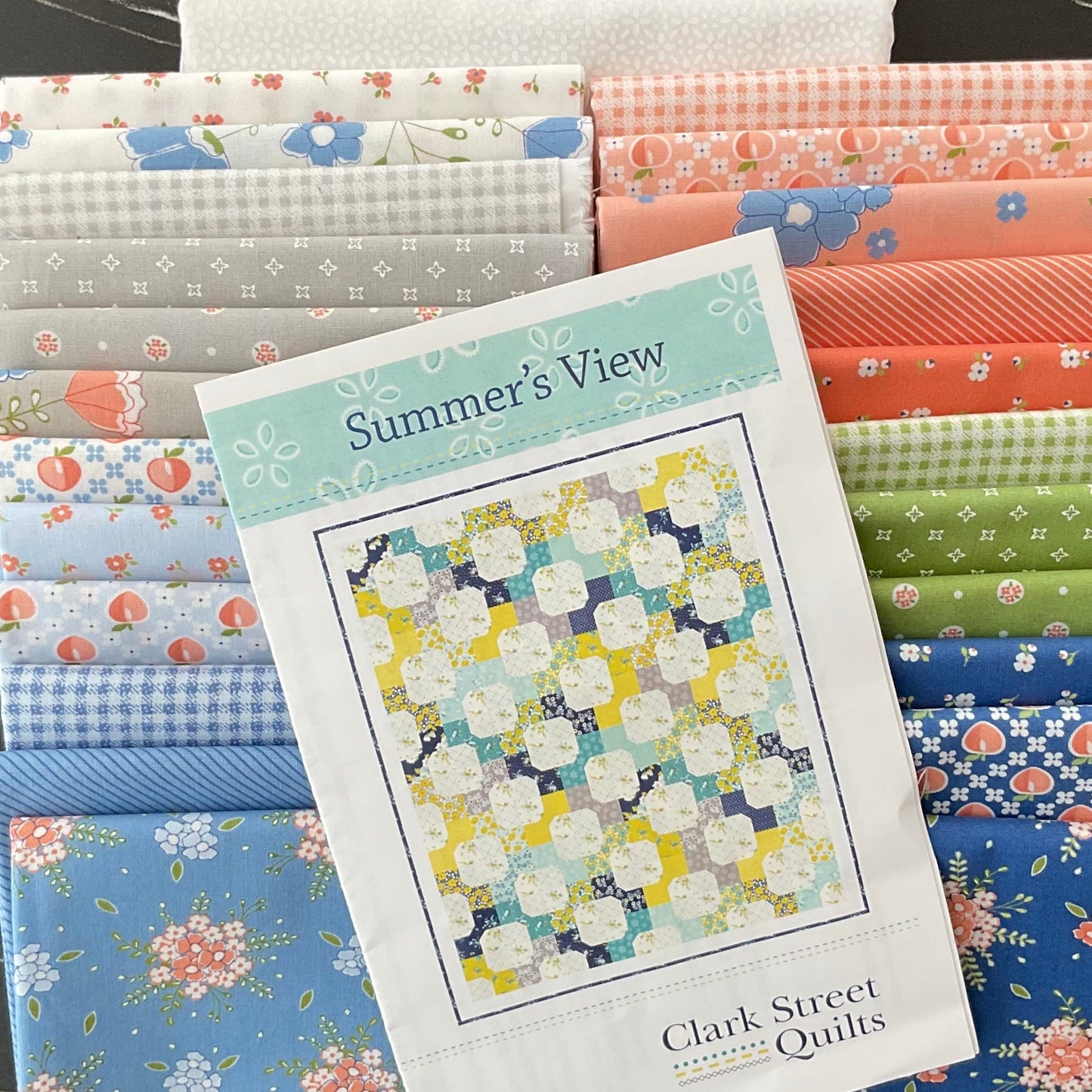 Summers View Quilt Kit featuring Peachy Keen by Corey Yoder