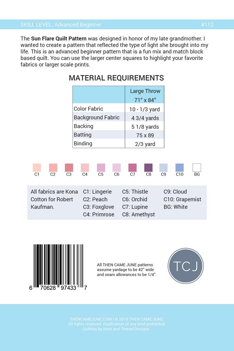 Sun Flare Quilt Pattern Quilt Pattern by Then Came June