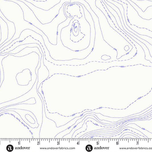 Sun Print Whisper by Alison Glass - Topography Pond A-1557-B