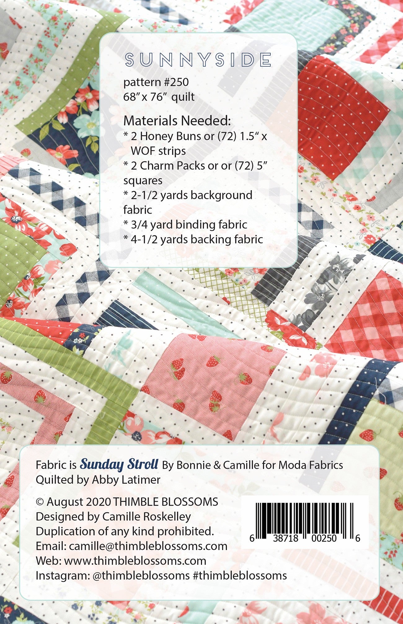 Sunnyside Quilt Pattern by Thimble Blossoms