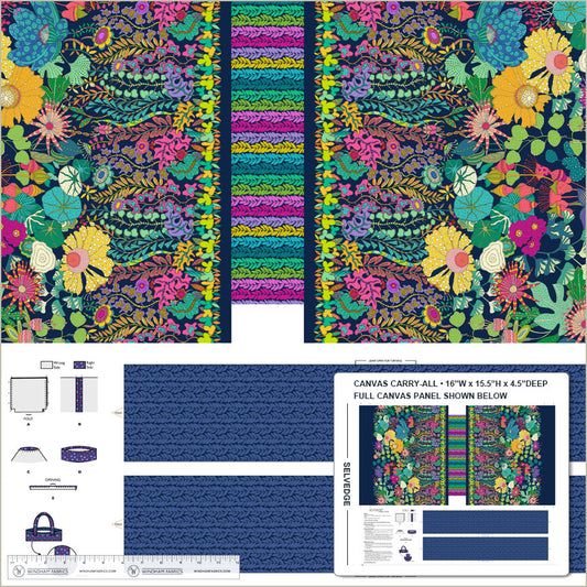 Sunshine by Sally Kelly : Carryall Bag Panel CANVAS 54984DCP-X Multi