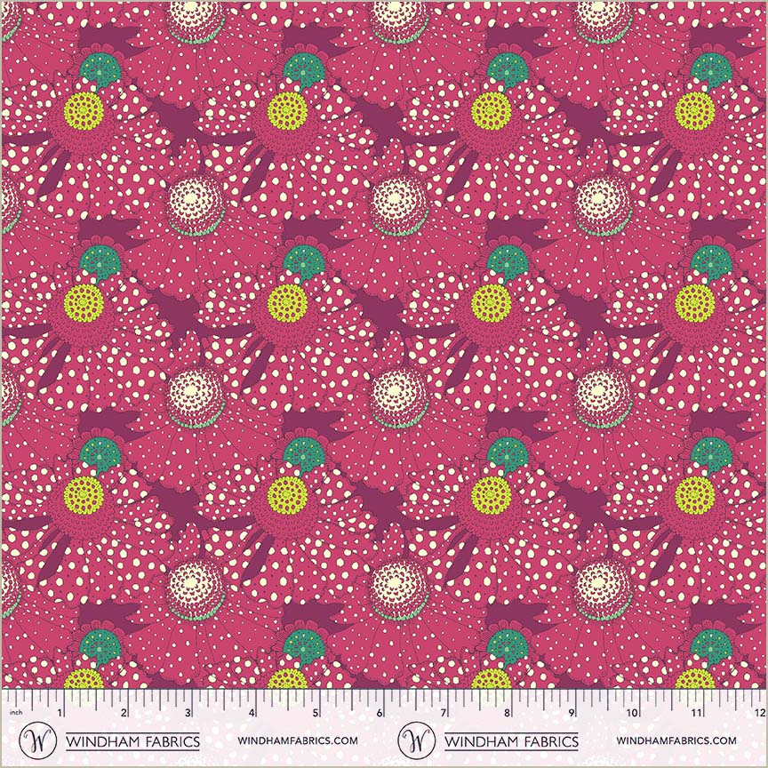 Sunshine by Sally Kelly : Polka Flower Plum 54975D-3