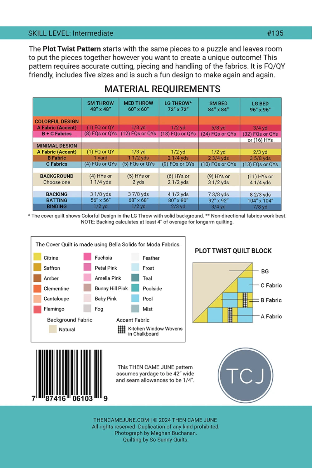 Plot Twist Quilt Pattern by Then Came June (Expected arrival December 2025)