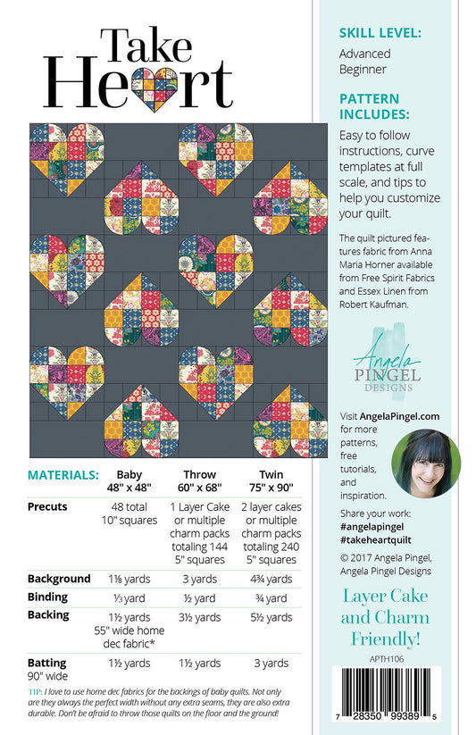 Take Heart Quilt Pattern by Angela Pingle