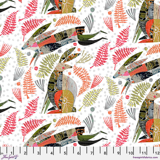 Tales From the Forest by Clare Youngs : Rabbits & Leaves Multi PWCY016.MULTI