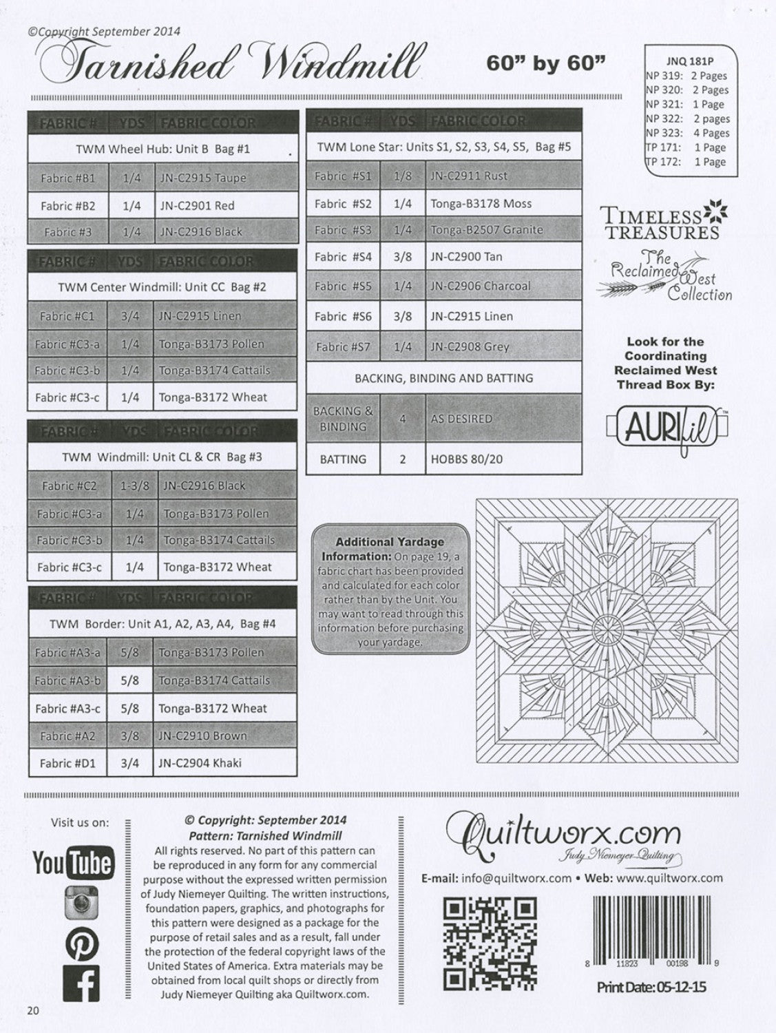 Tarnished Windmill # JNQ181P - Special Order