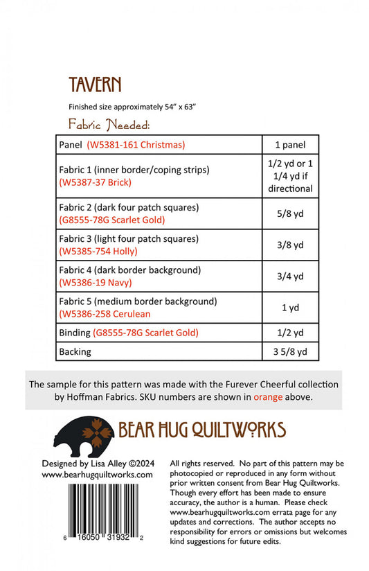 Tavern # BHQ-287 - Special Order