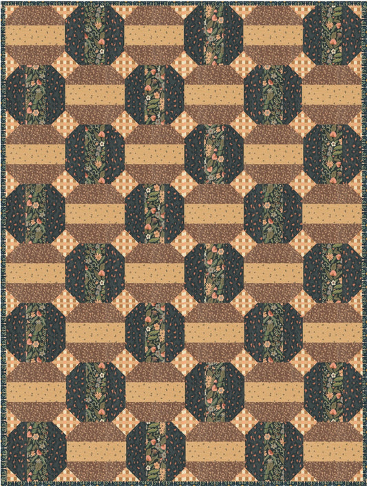 Tetradic Quilt Pattern by Quiltd Studios