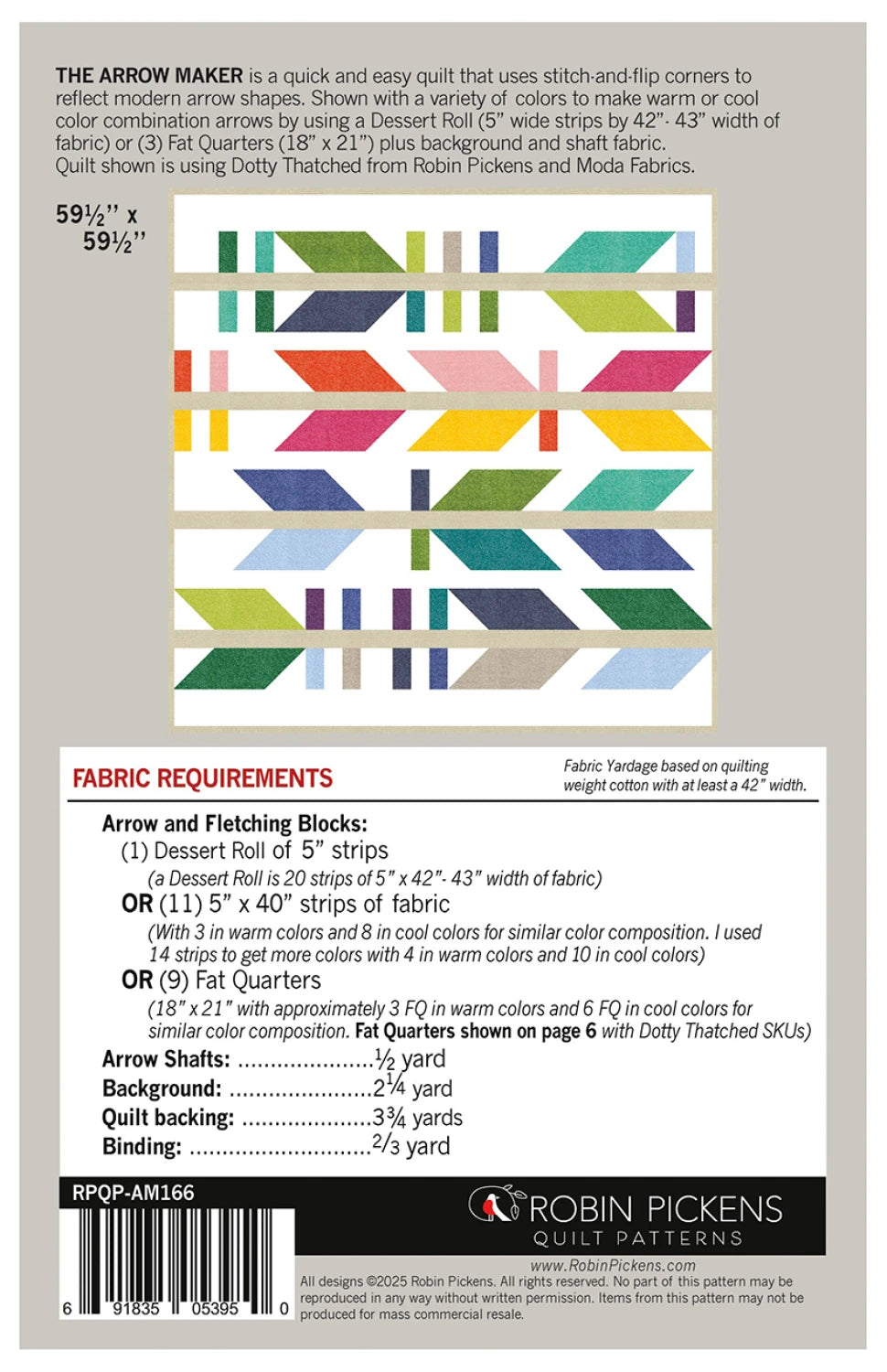 The Arrow Maker Quilt Pattern by Robin Pickens