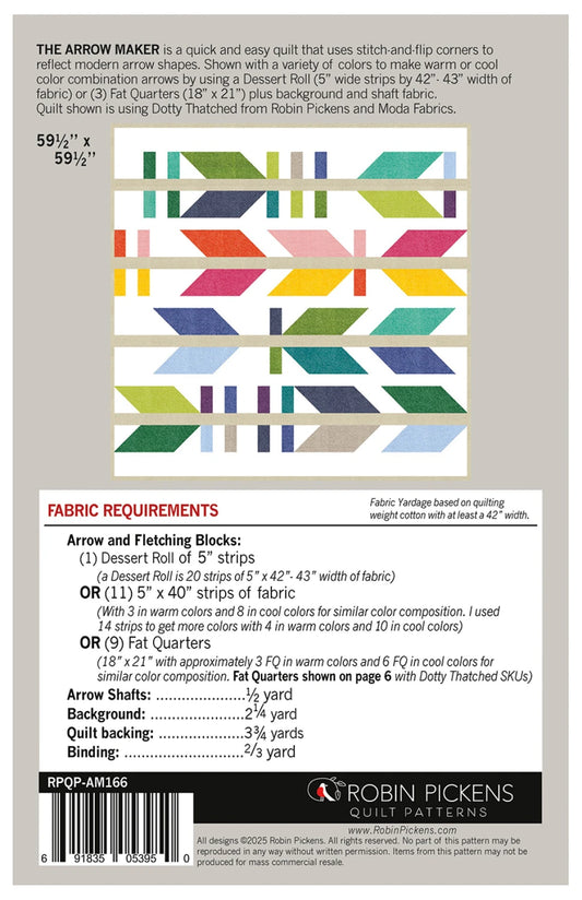 The Arrow Maker Quilt Pattern by Robin Pickens