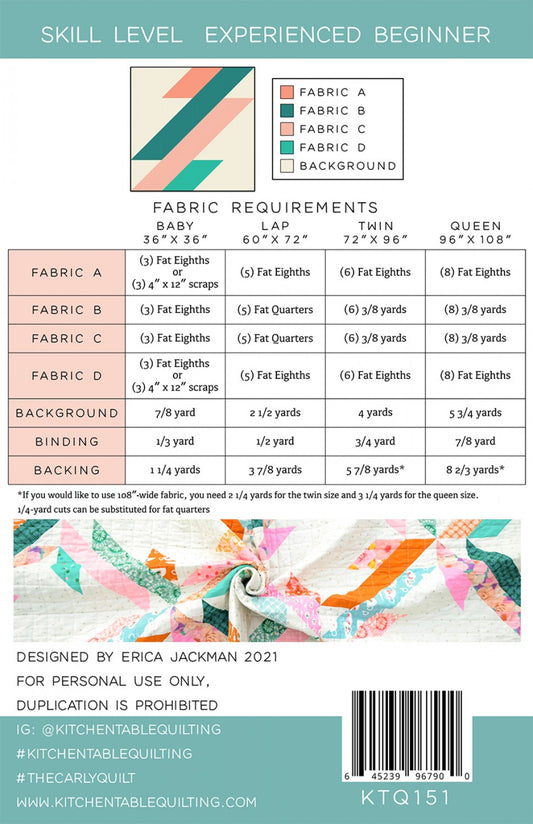 The Carly Quilt Pattern by Kitchen Table Quilting - Special Order