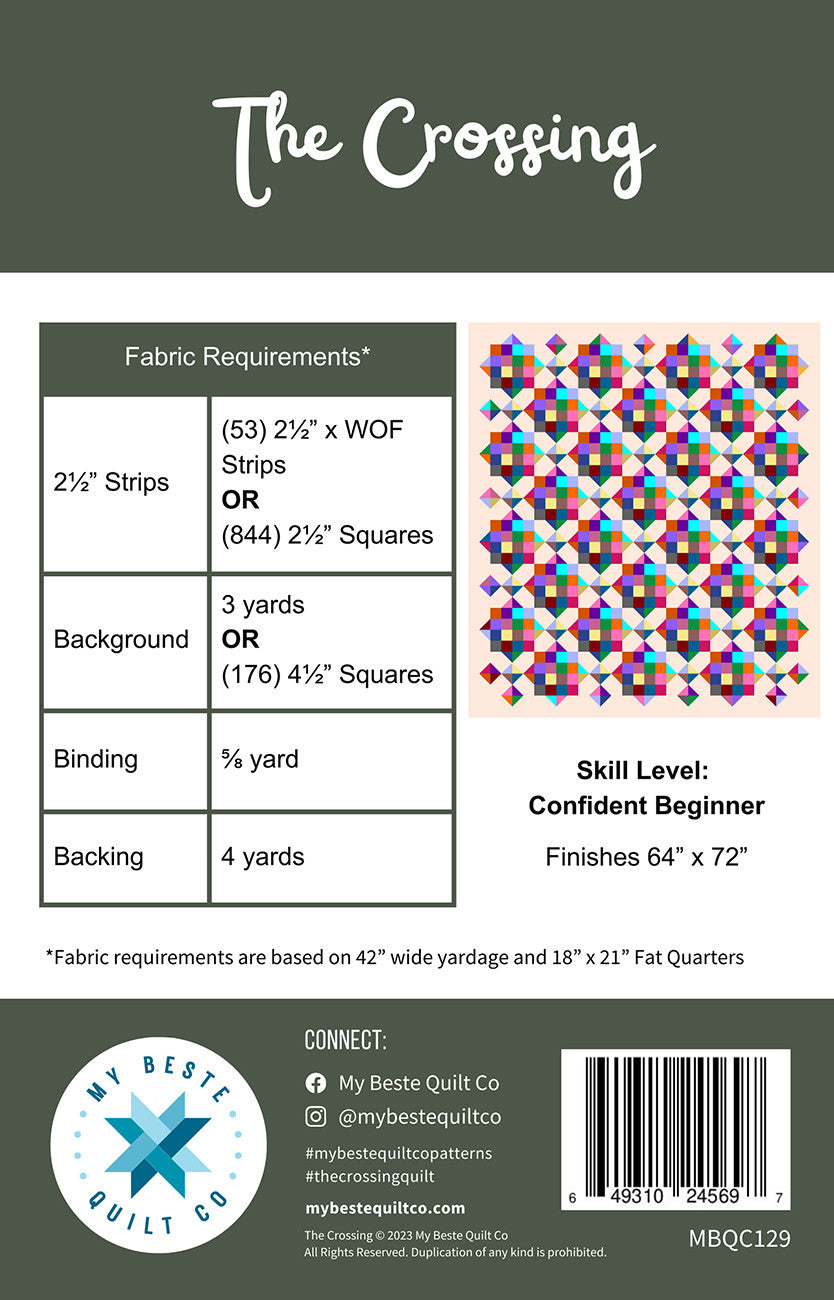 The Crossing Quilt Pattern by My Beste Quilt Co.