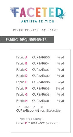 The Cur8tor Artista by AGF Studio : Faceted Quilt Kit