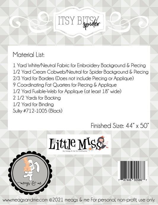 The Itsy Bitsy Spider Quilt Pattern by Meags & Me - Special Order