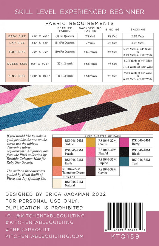 The Kara Quilt Pattern by Kitchen Table Quilting - Special Order
