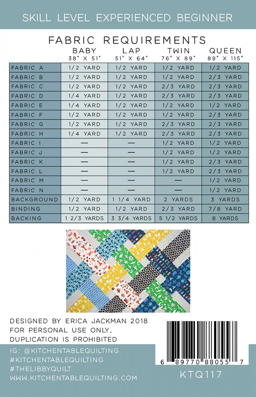 The Libby Quilt Pattern by Kitchen Table Quilting - Special Order